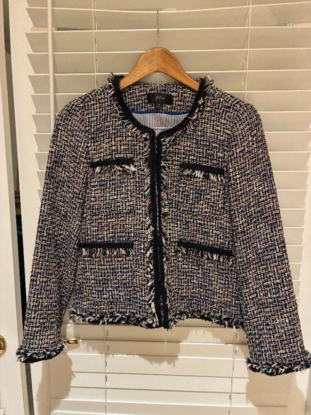 Tweed confetti suit set with jacket, dress and skirt